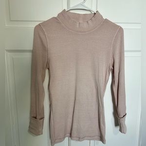 Free People Pale Pink Turtleneck - Size Medium